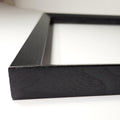 9x12 Black Ebonized Walnut Beveled, Solid Wood Picture Frame