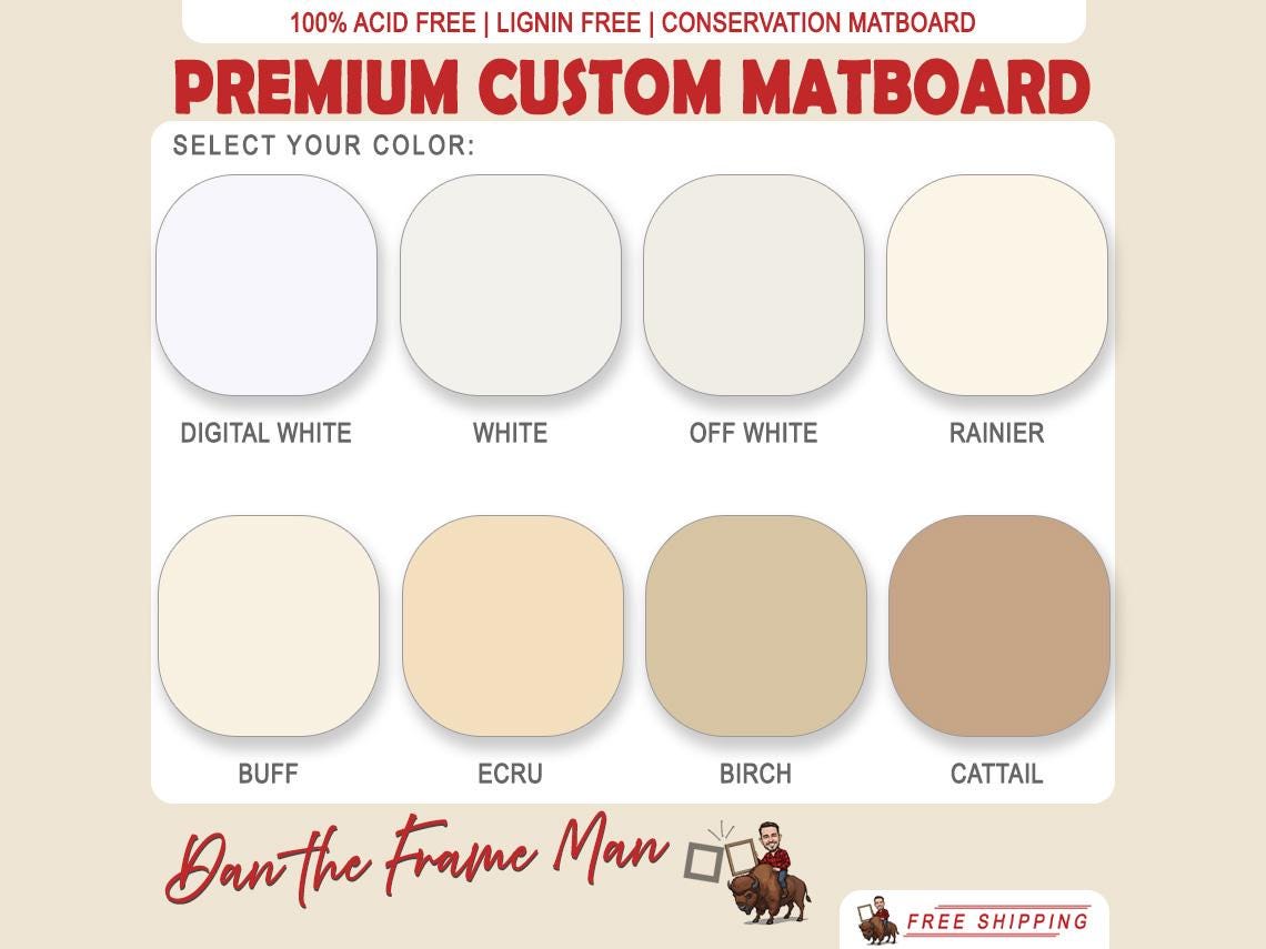 Custom Double Mat: Acid-Free Conservation Matboard for Art & Photos