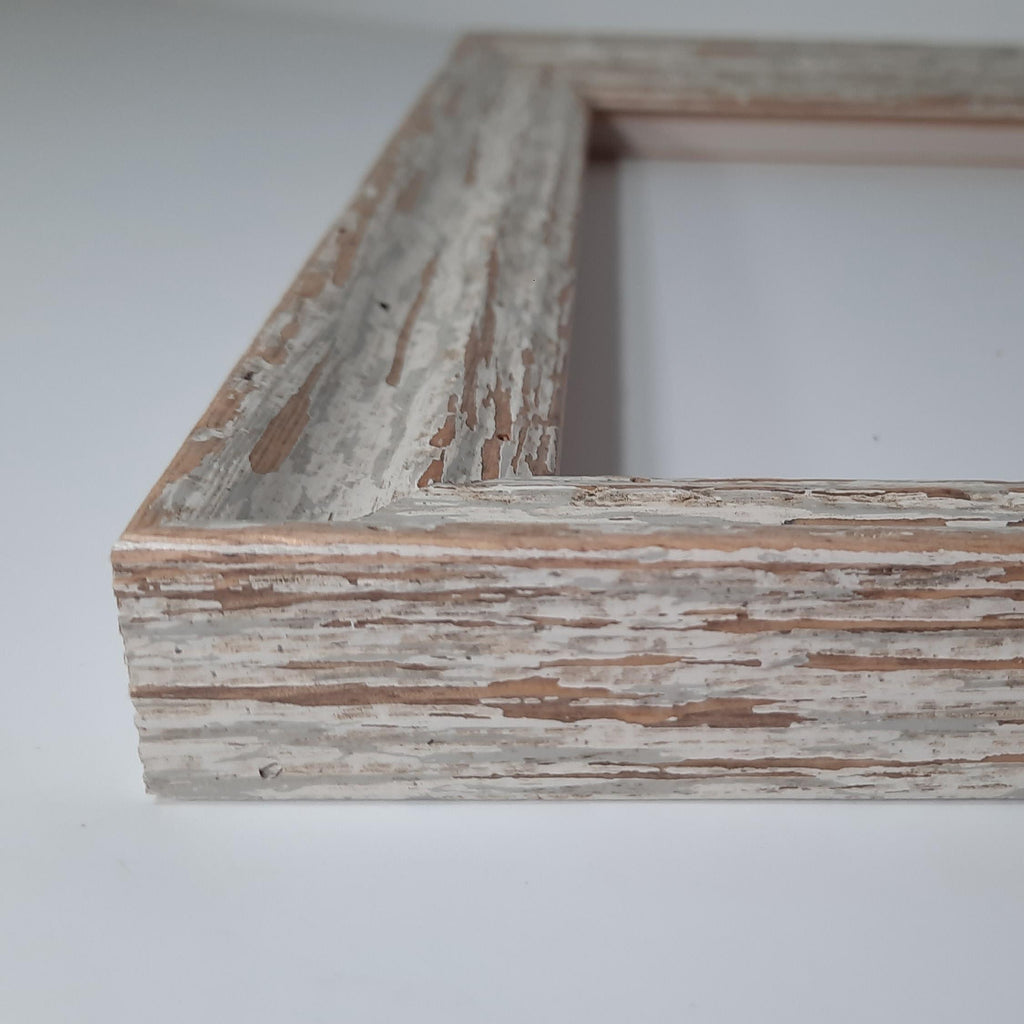 8x10 Rustic White, Solid Wood Picture Frame