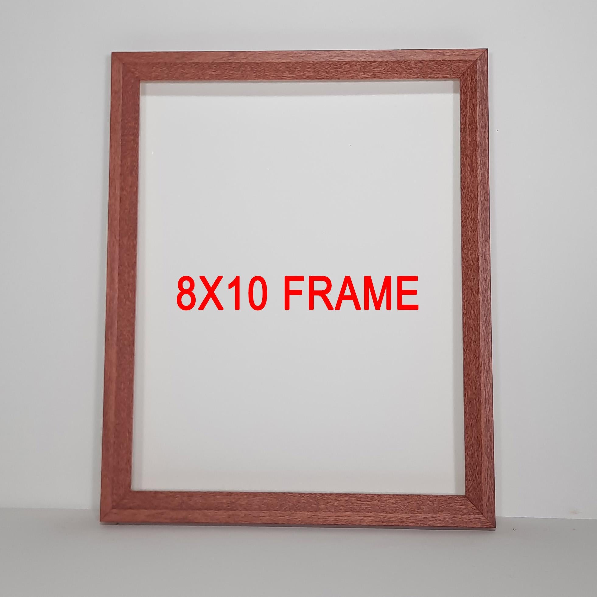 8x10 Brown, Solid Wood Picture Frame