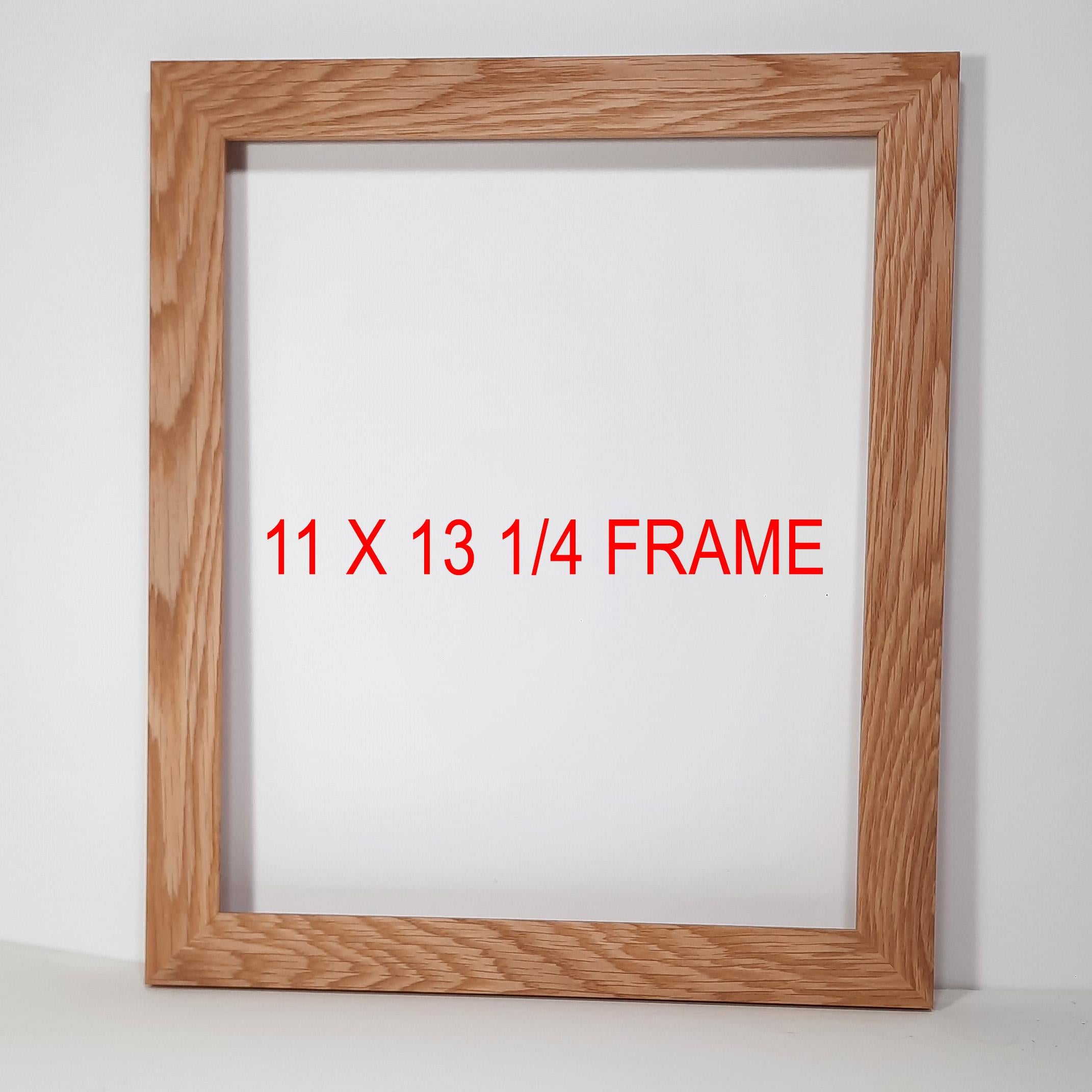 11 x 13 1/4 Oak, Solid Wood Picture Frame