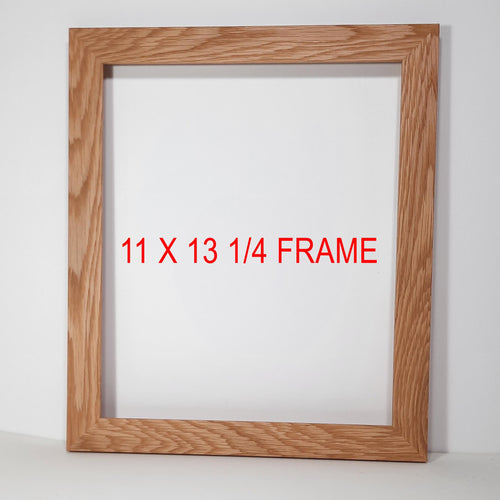 11 x 13 1/4 Oak, Solid Wood Picture Frame