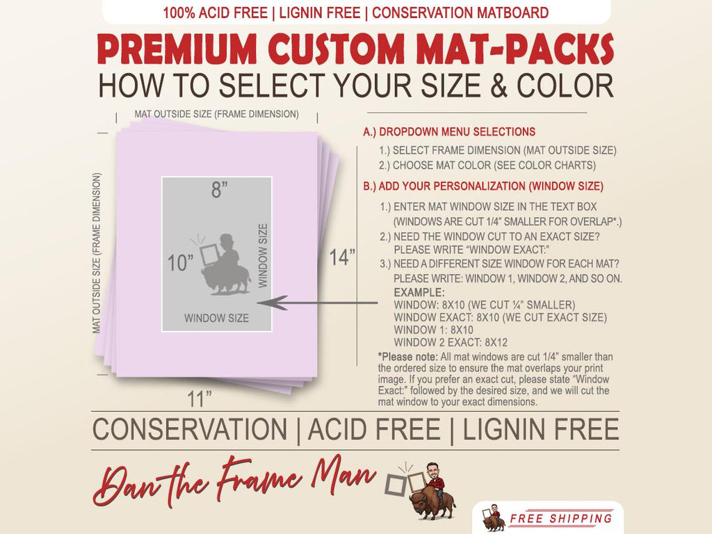 Conservation Mat Pack: Acid-Free Framing Mats, Bulk Set
