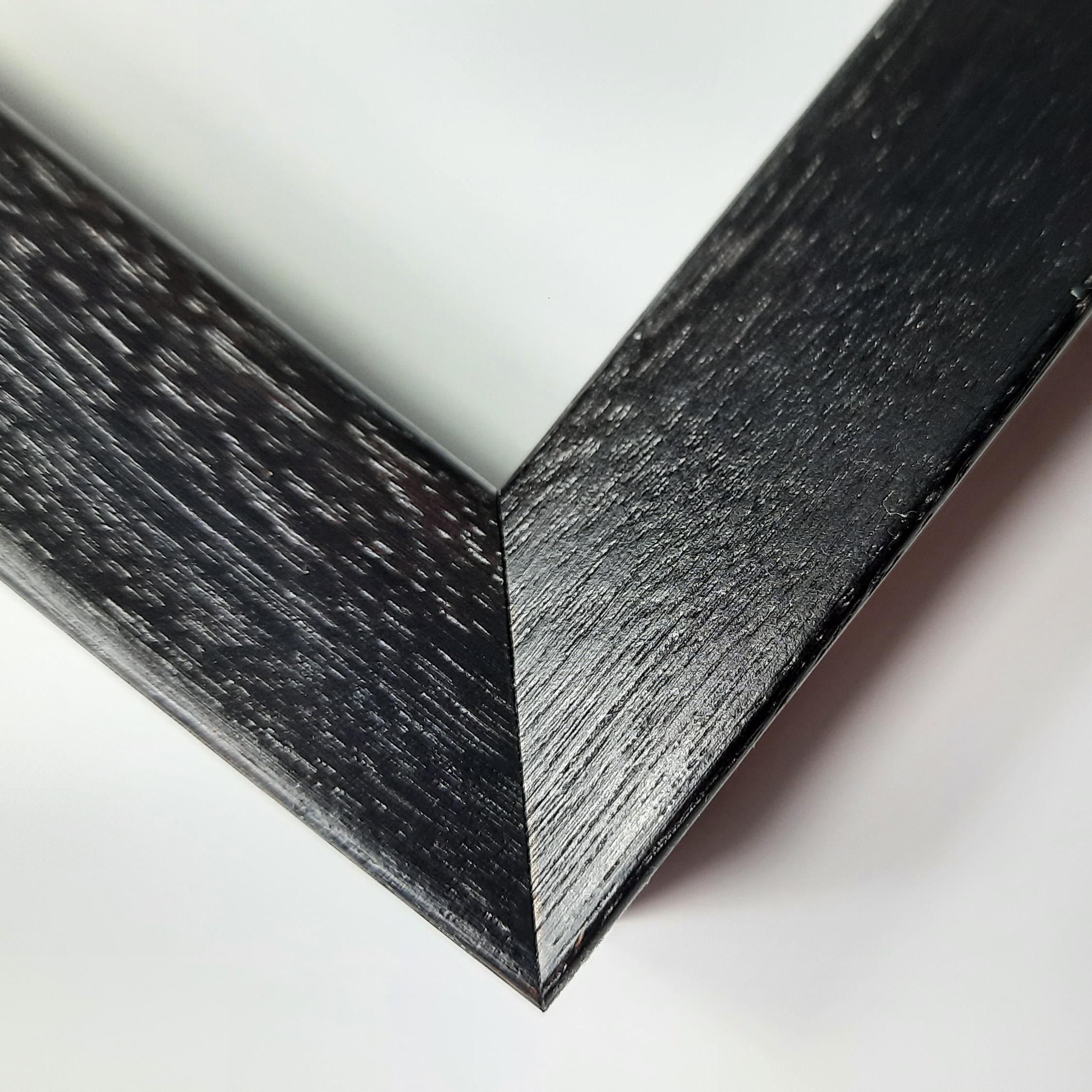 9x12 Black Ebonized Walnut Beveled, Solid Wood Picture Frame