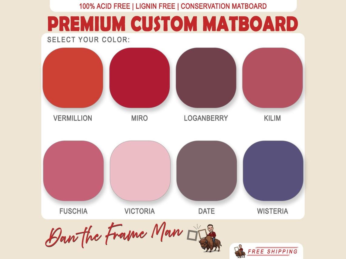Custom Double Mat: Acid-Free Conservation Matboard for Art & Photos