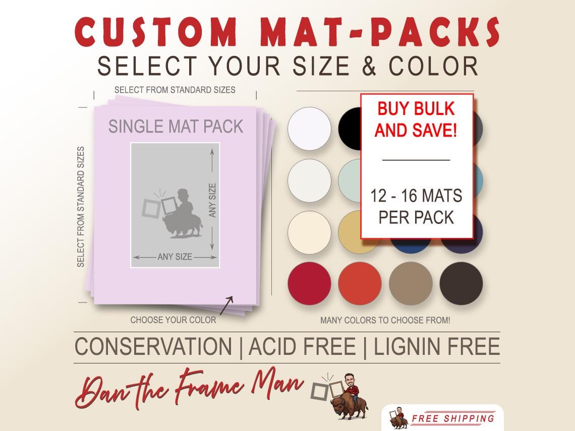 Conservation Mat Pack: Acid-Free Framing Mats, Bulk Set