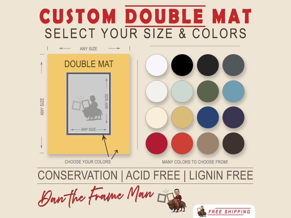 Custom Double Mat: Acid-Free Conservation Matboard for Art & Photos