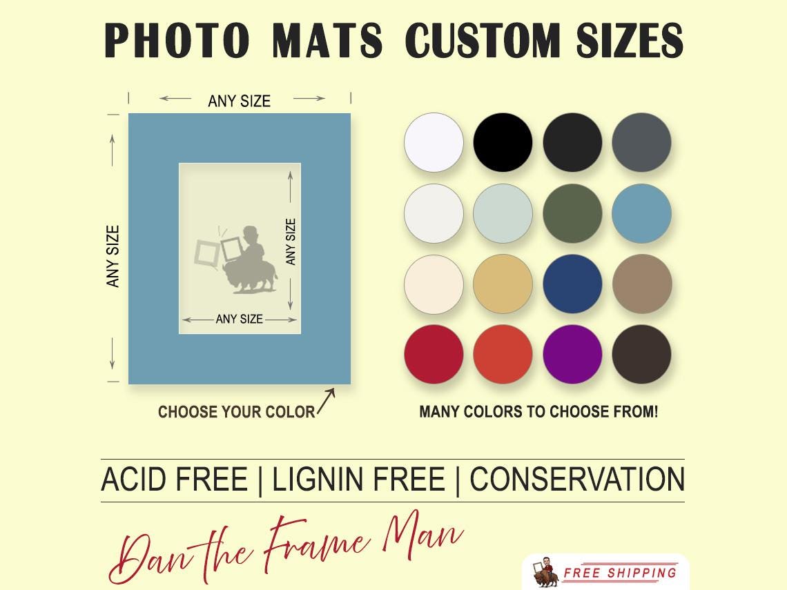 Custom Acid-Free Photo Mat: Conservation Framing Matboard