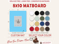 8x10 Custom Mat Board: Acid & Lignin-Free, Single or Double Mat
