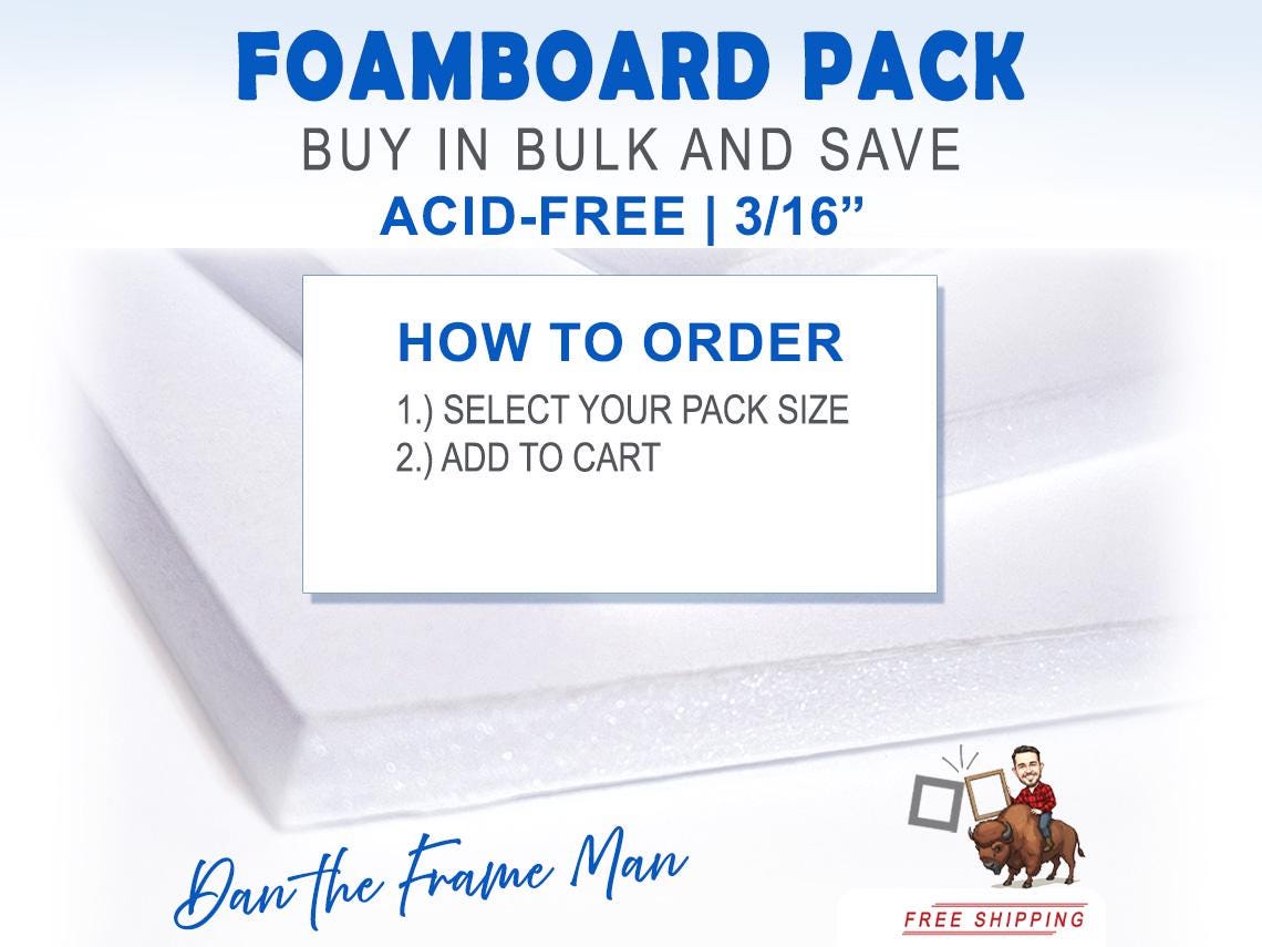Acid-Free Foamboard Backing: Bulk Pack for Matting & Framing