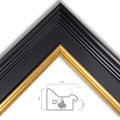 Black and Gold Picture Frame: Solid Wood Plein Air Frame, Made in USA