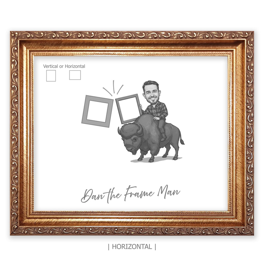 Ornate Gold Picture Frame: Custom Solid Wood, Made in USA