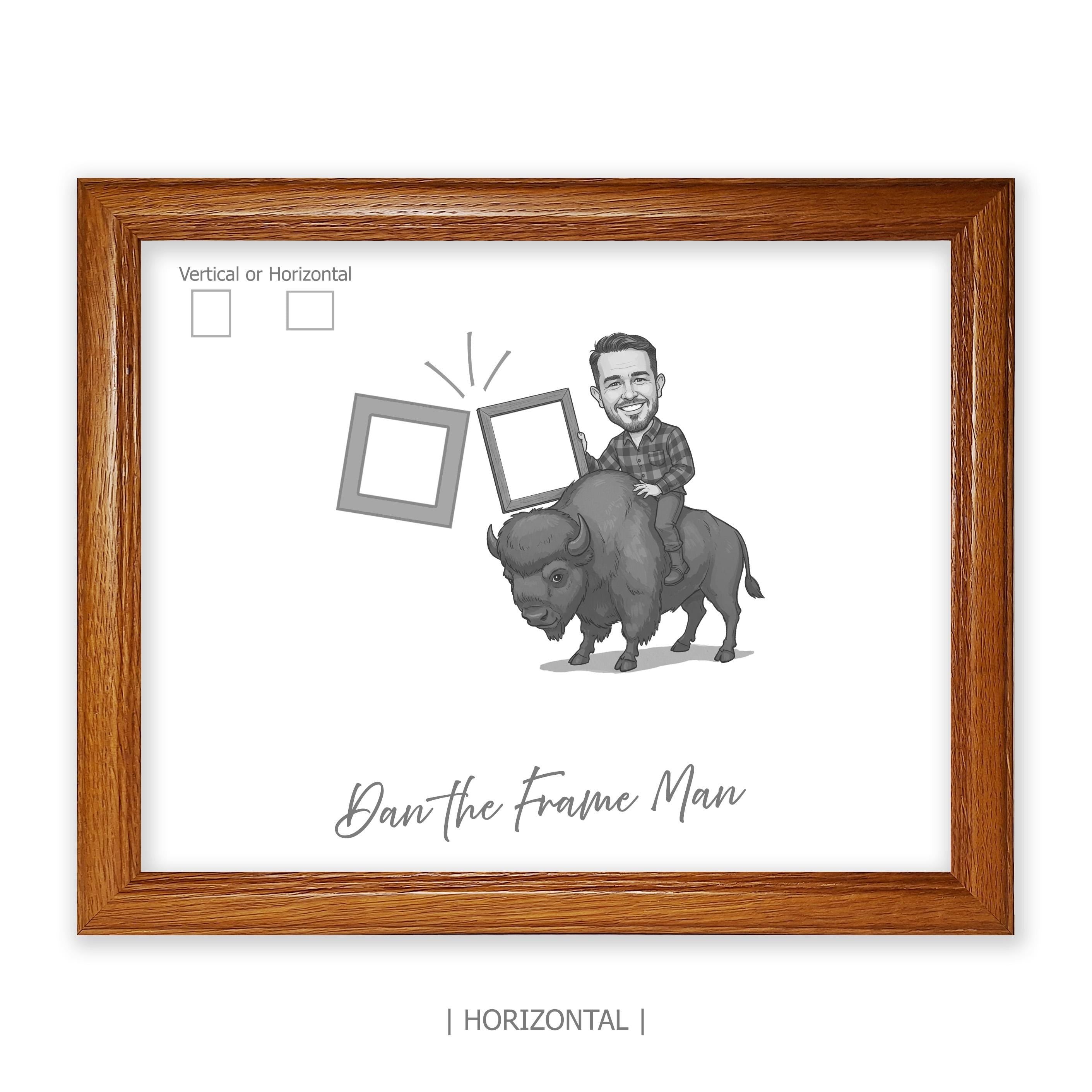 Honey Oak Picture Frame: Custom Cut Solid Wood, Made in USA
