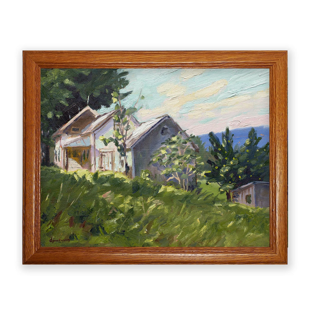 Honey Oak Picture Frame: Custom Cut Solid Wood, Made in USA