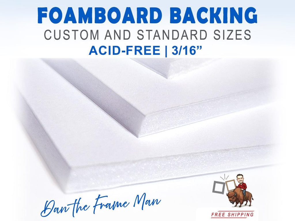Acid-Free Foamboard Backing: Custom Size for Framing & Crafts