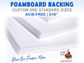 Acid-Free Foamboard Backing: Custom Size for Framing & Crafts