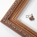 Ornate Gold Picture Frame: Custom Solid Wood, Made in USA