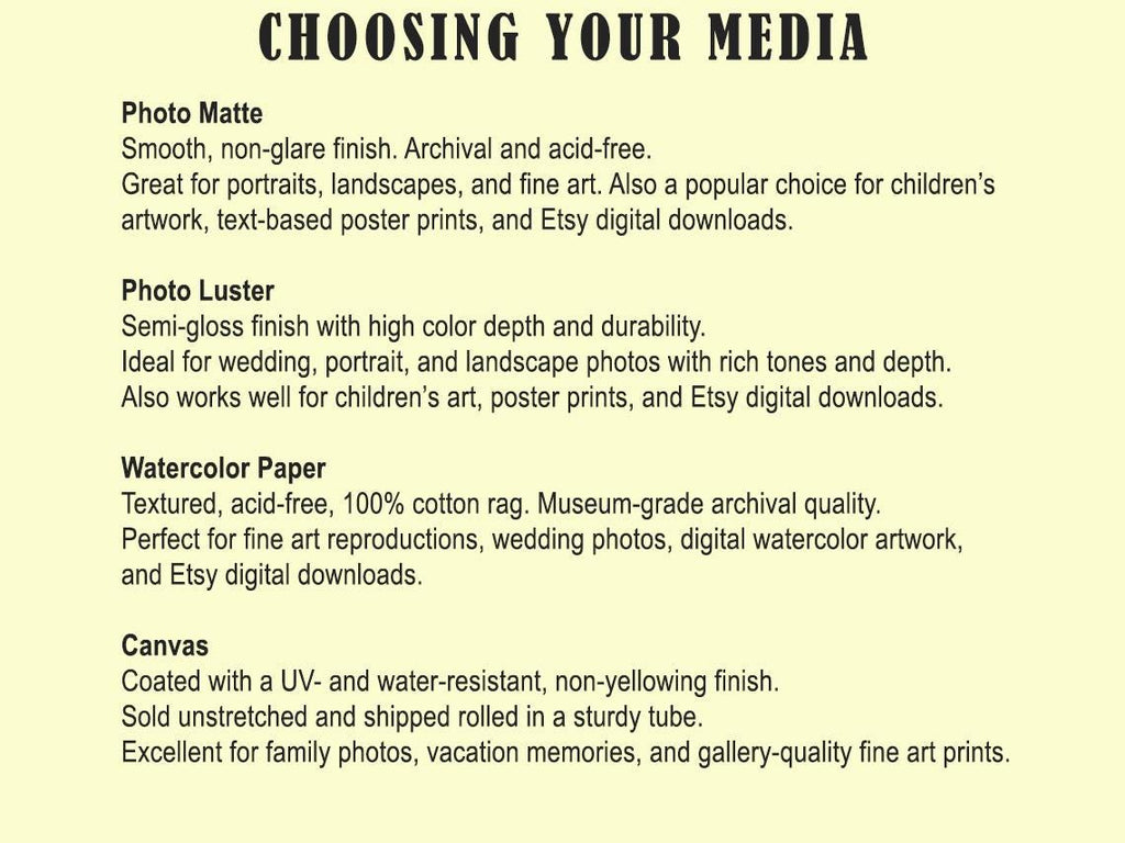 Custom Photo Printing Service: Digital Art, and Poster Prints