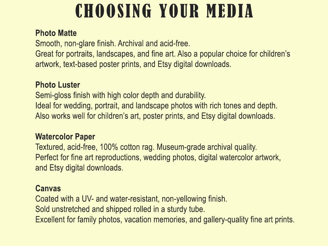 Custom Photo Printing Service: Digital Art, and Poster Prints