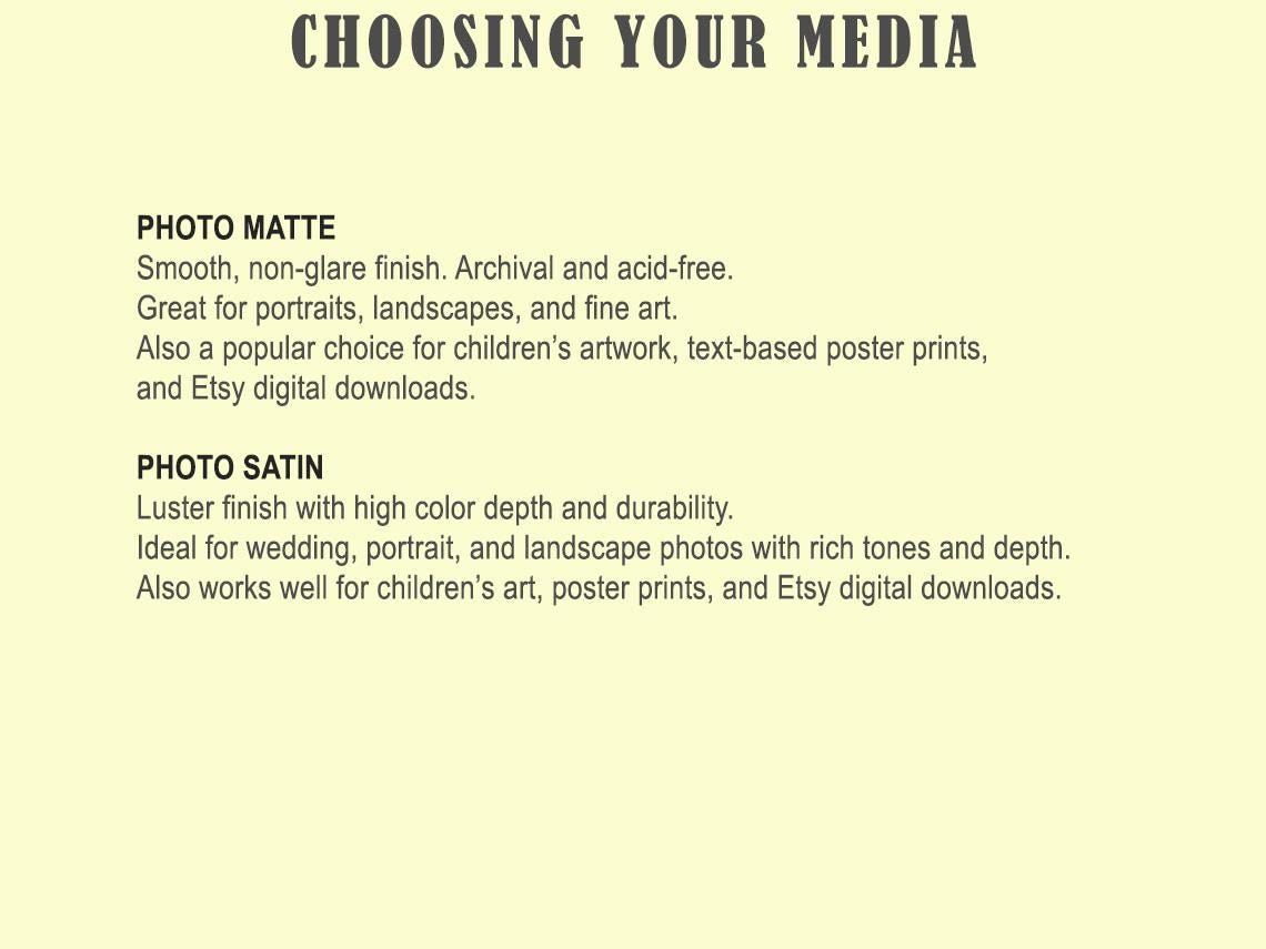 Custom Poster Printing Service: Photo, Art, Wedding Prints - 16x20