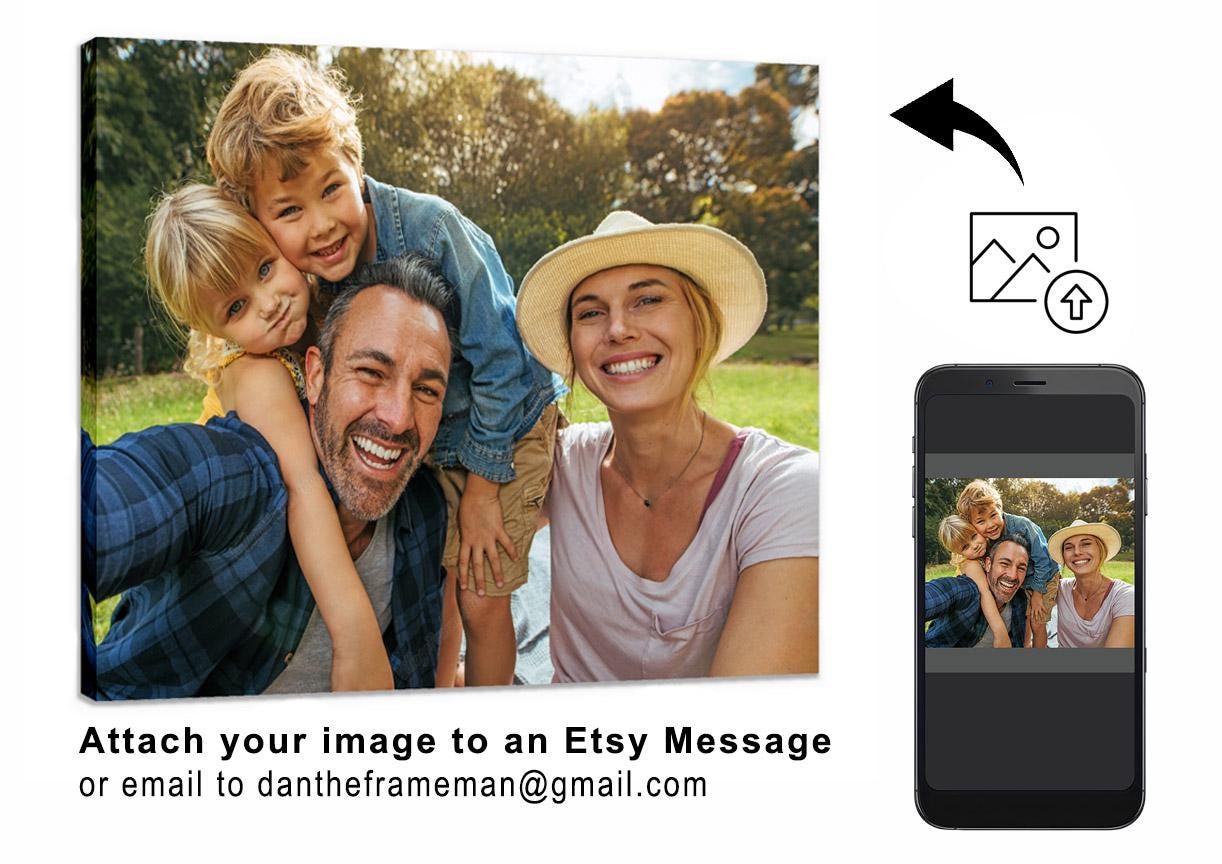 Stretched Photo Canvas Print, Personalized Wall Art, Family and Pet Portraits on Canvas Wrap