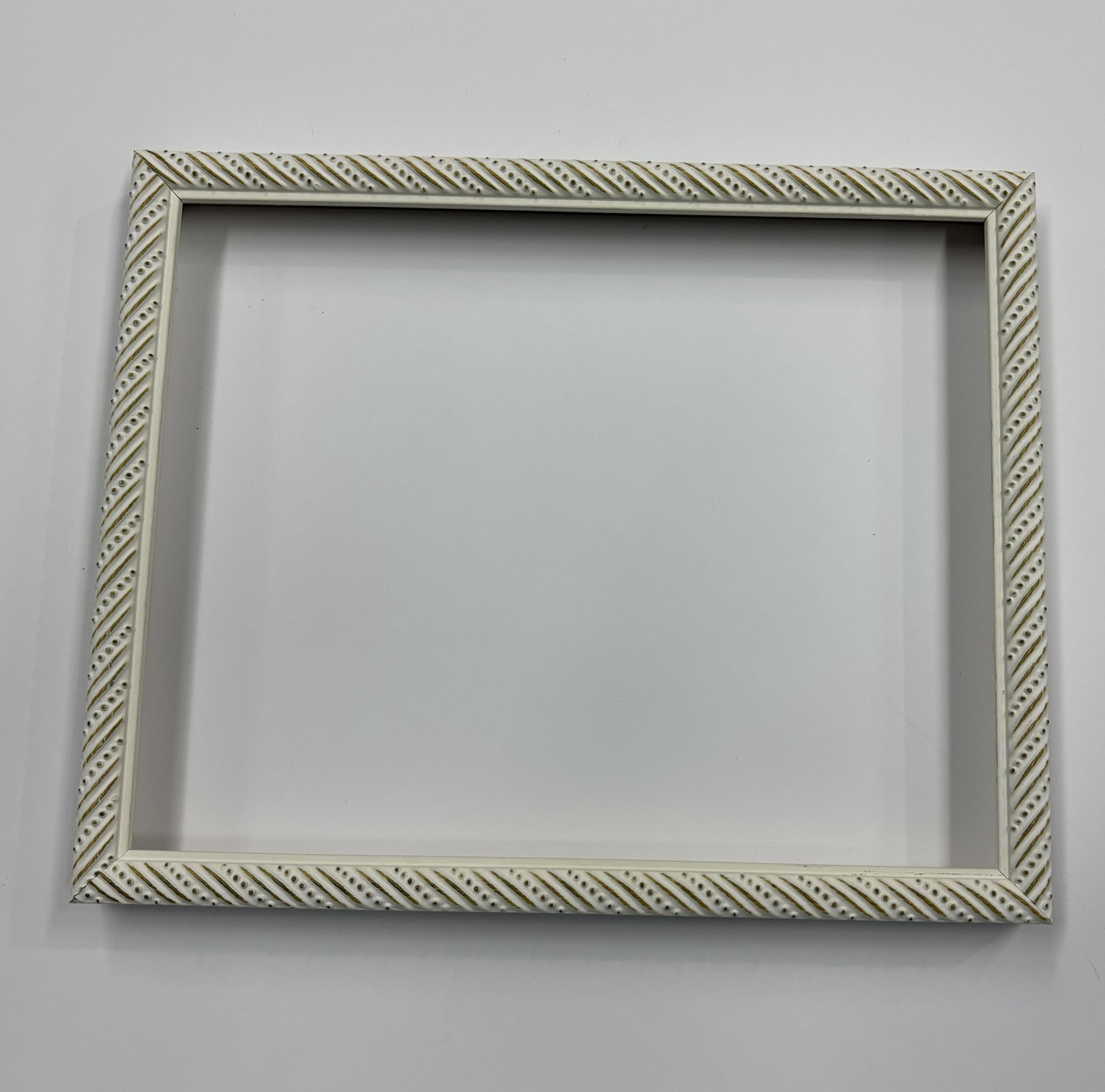 8x10 Vintage White, Solid Wood Picture Frame with Museum Glass