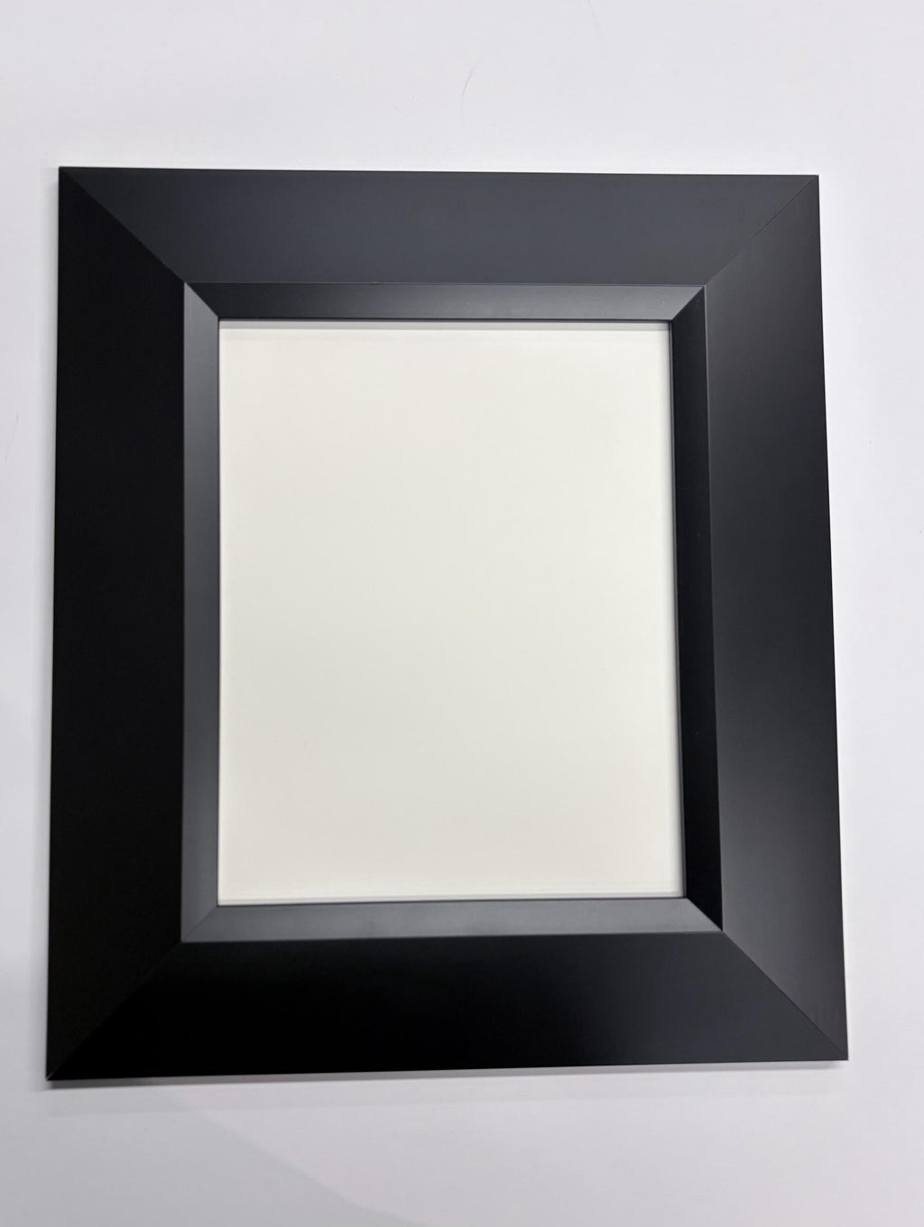8x10 Black with Slant, Solid Wood Picture Frame with Museum Glass