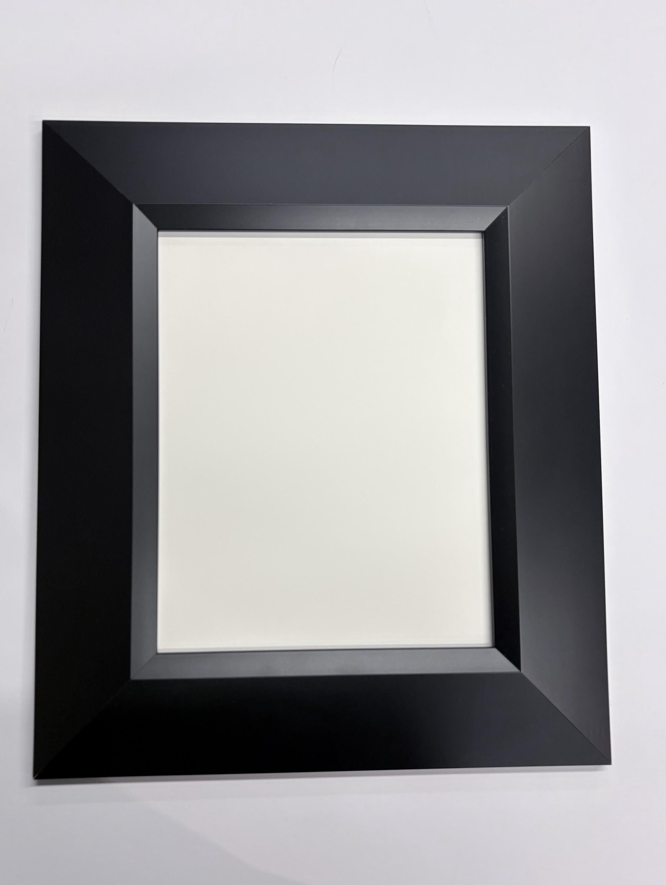 8x10 Black with Slant, Solid Wood Picture Frame with Museum Glass
