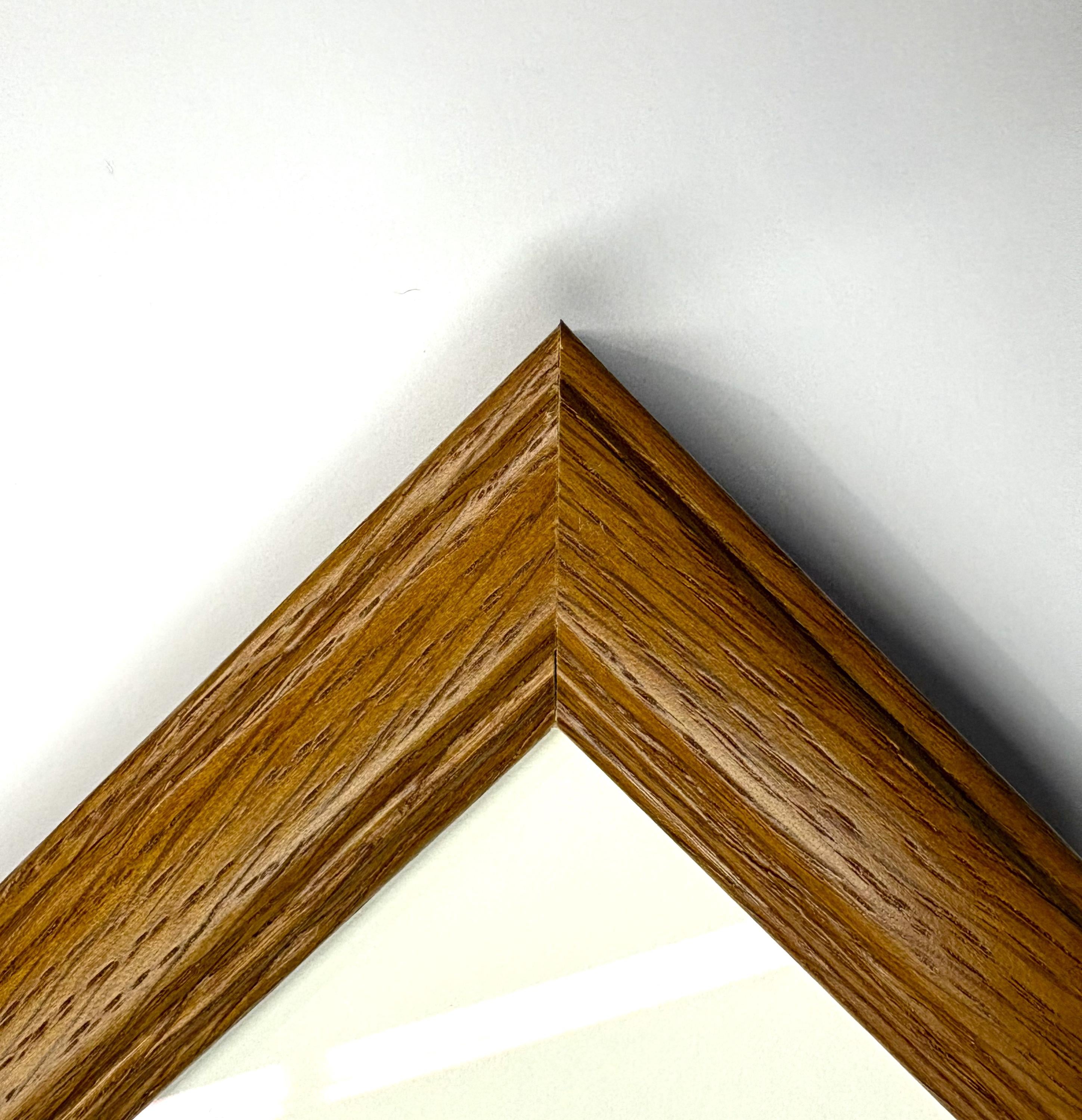 8x10 Oak, Solid Wood Picture Frame with Museum Glass