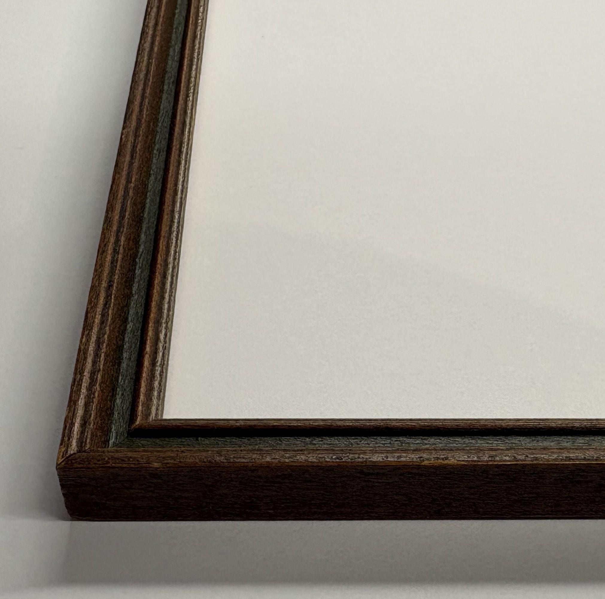 11x11 1/2 Vintage Brown Solid Wood Picture Frame