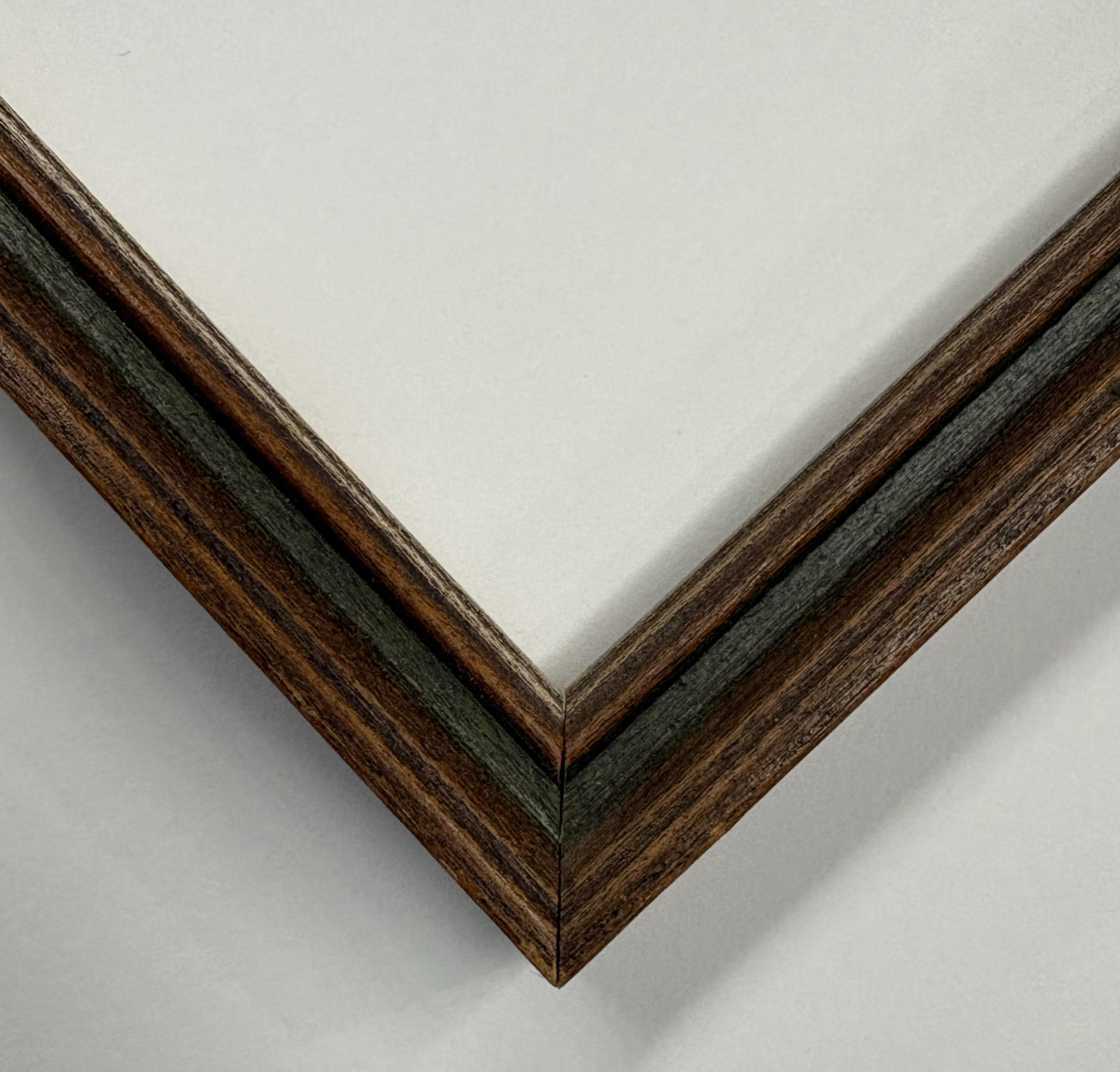 11x11 1/2 Vintage Brown Solid Wood Picture Frame