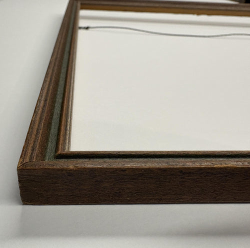 11x11 1/2 Vintage Brown Solid Wood Picture Frame
