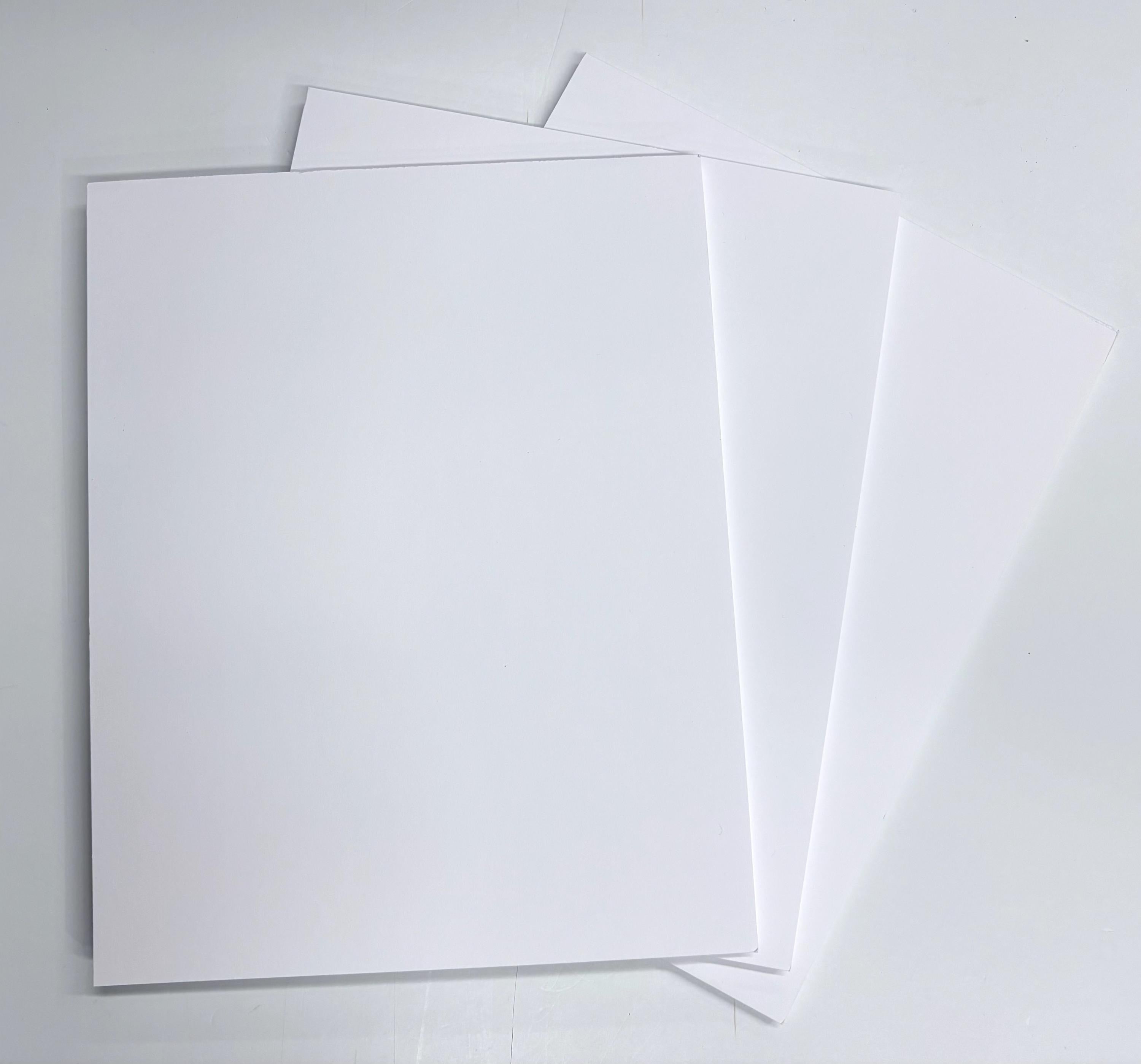3 Pack 8x10 White Acid Free Mat Board with Foamboard Backing and Clear bags
