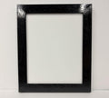 8x10 Shiny Textured Black, Solid Wood Picture Frame