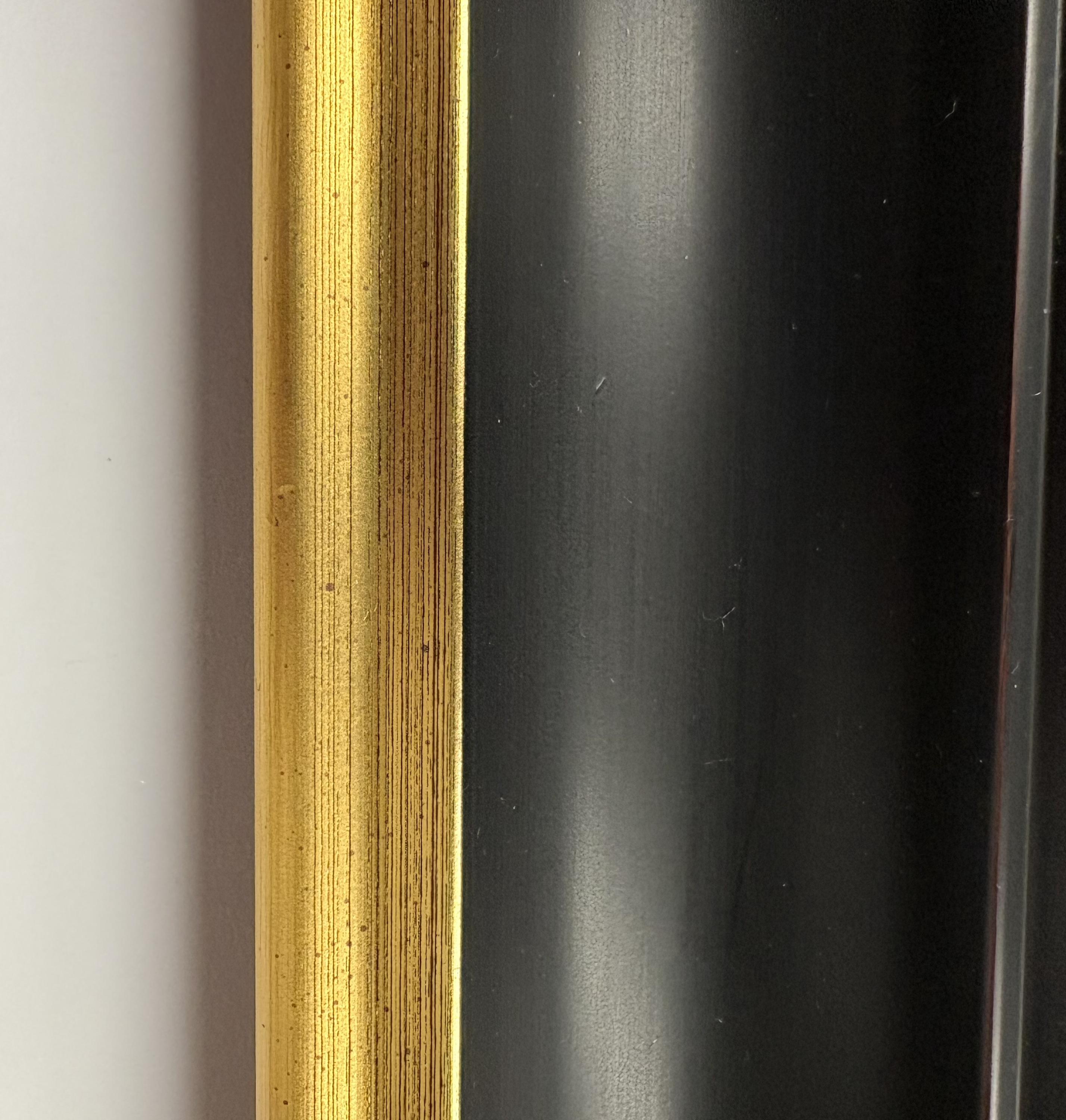 12x16 Black with Gold Edge Solid Wood Picture Frame