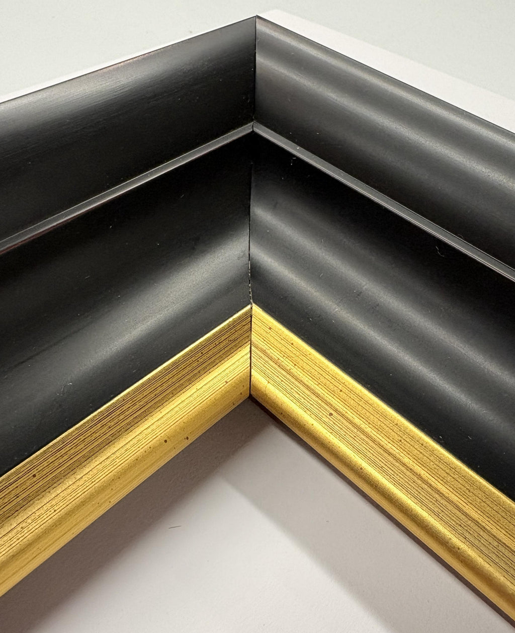 12x16 Black with Gold Edge Solid Wood Picture Frame