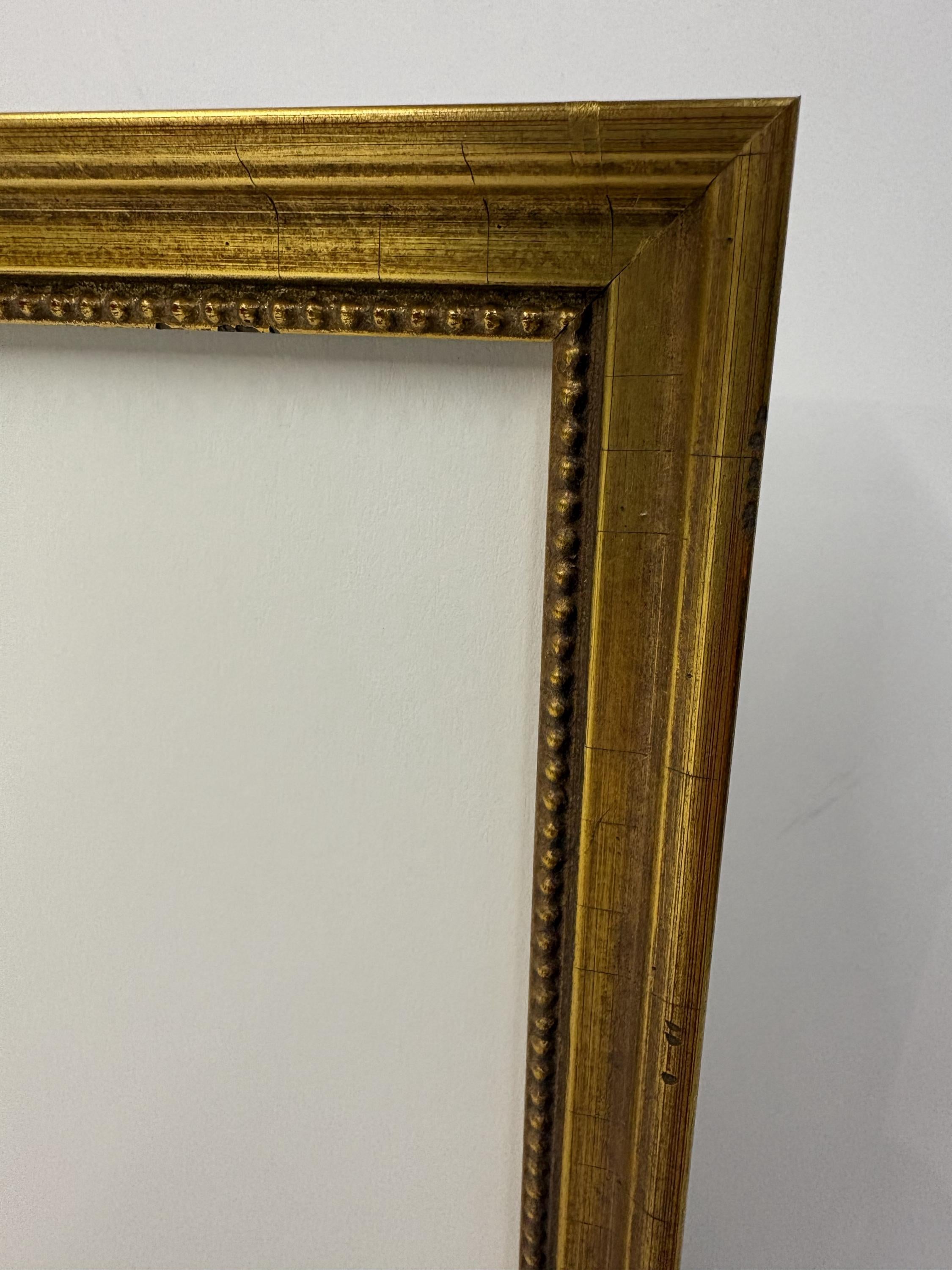 8x10 Distressed Gold, Solid Wood Picture Frame