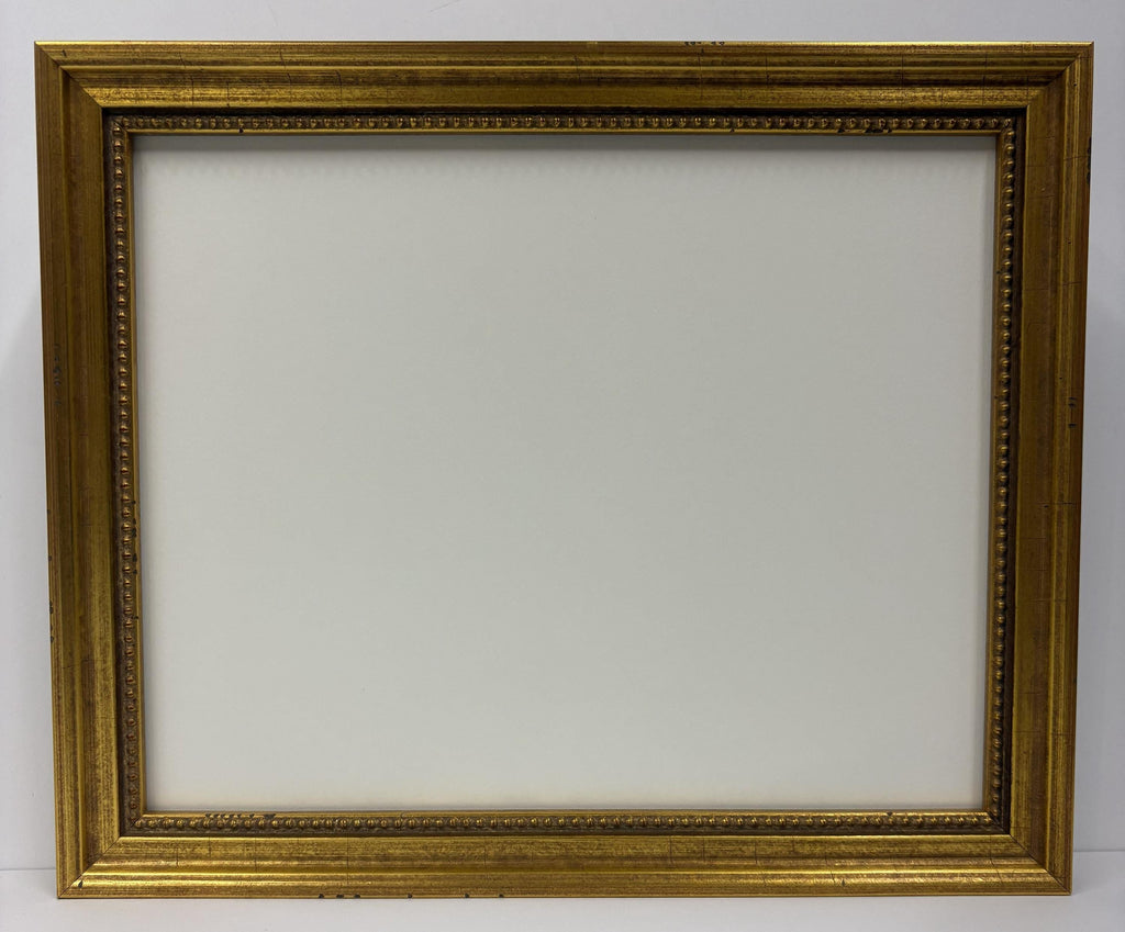 8x10 Distressed Gold, Solid Wood Picture Frame
