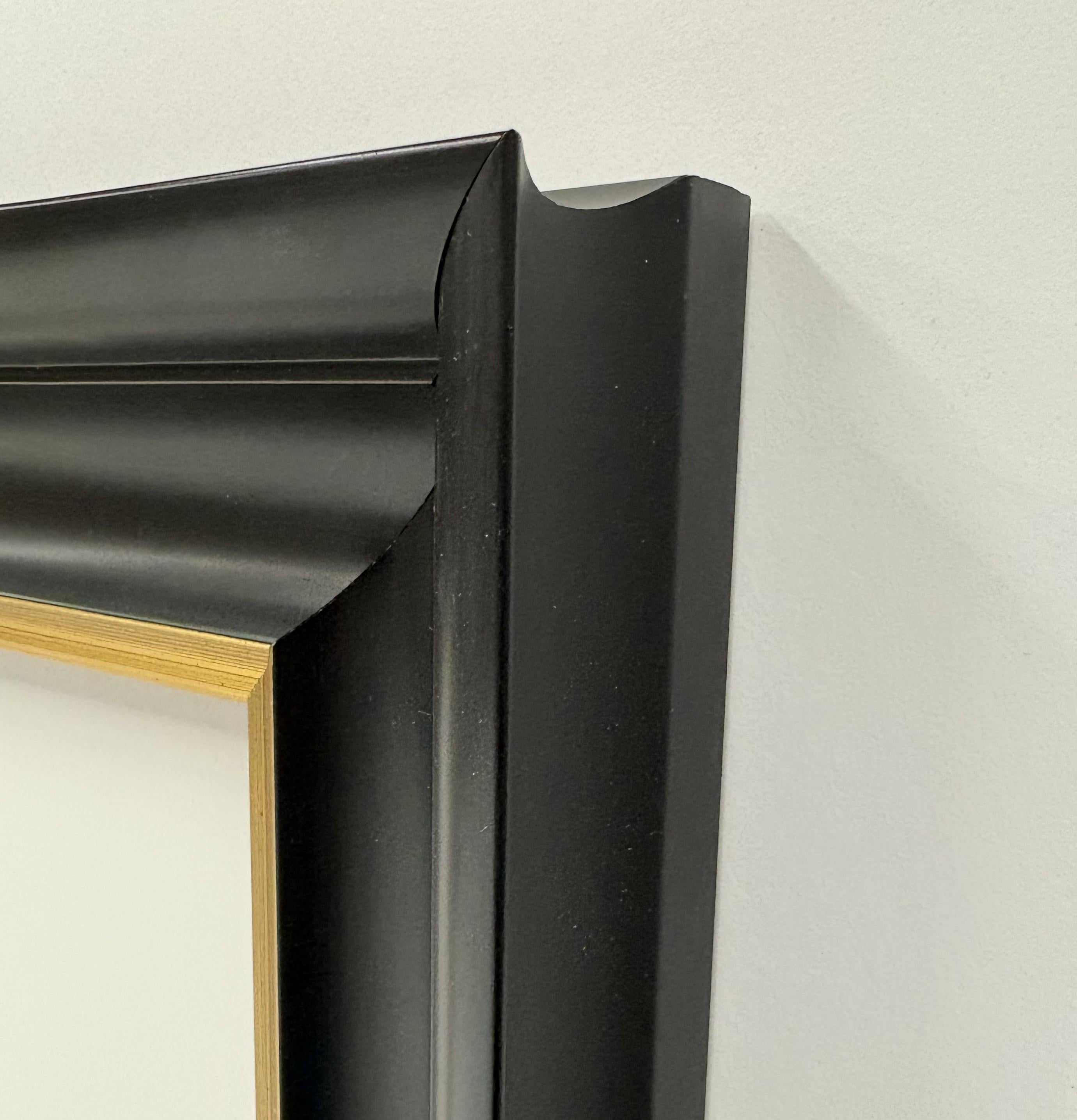 12x16 Black with Gold Edge Solid Wood Picture Frame