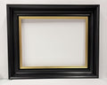 12x16 Black with Gold Edge Solid Wood Picture Frame
