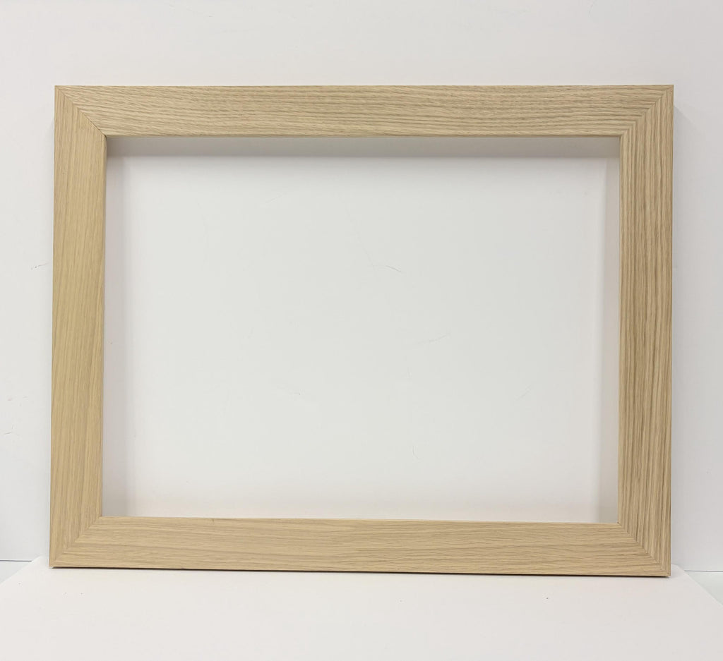 12x16 Flat Oak, Solid Wood Picture Frame