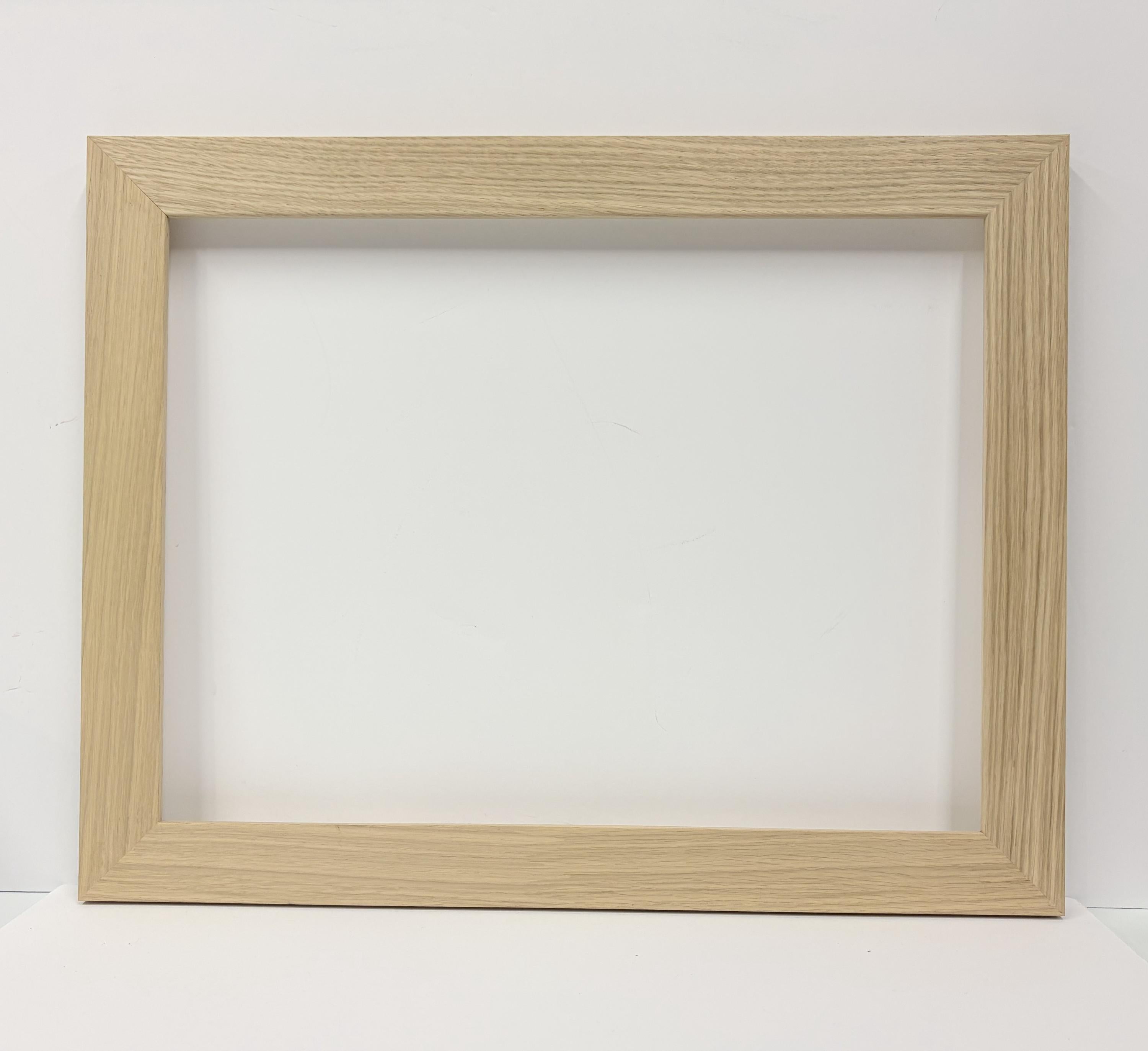 12x16 Flat Oak, Solid Wood Picture Frame