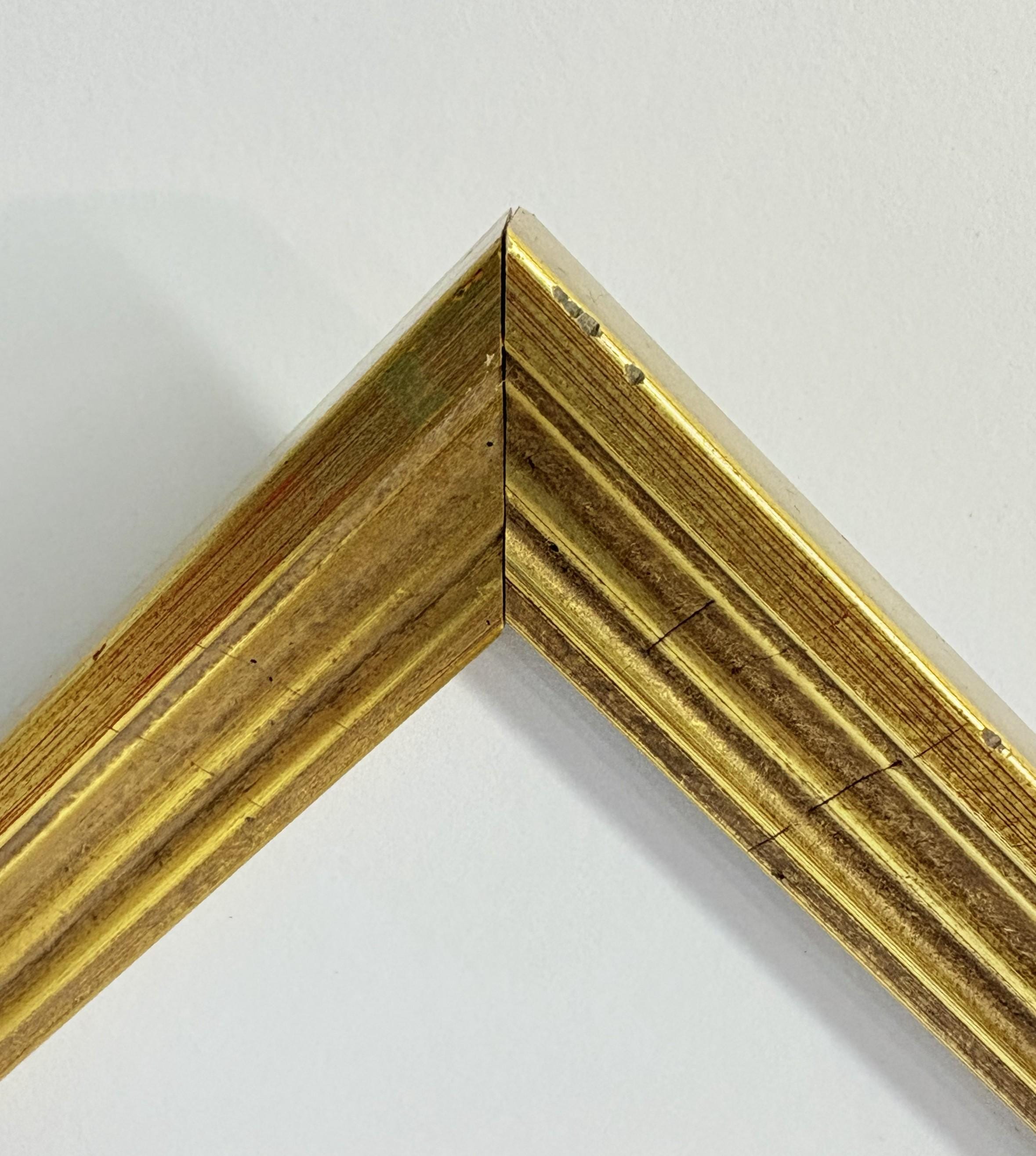 5x7 Distressed Gold, Solid Wood Picture Frame