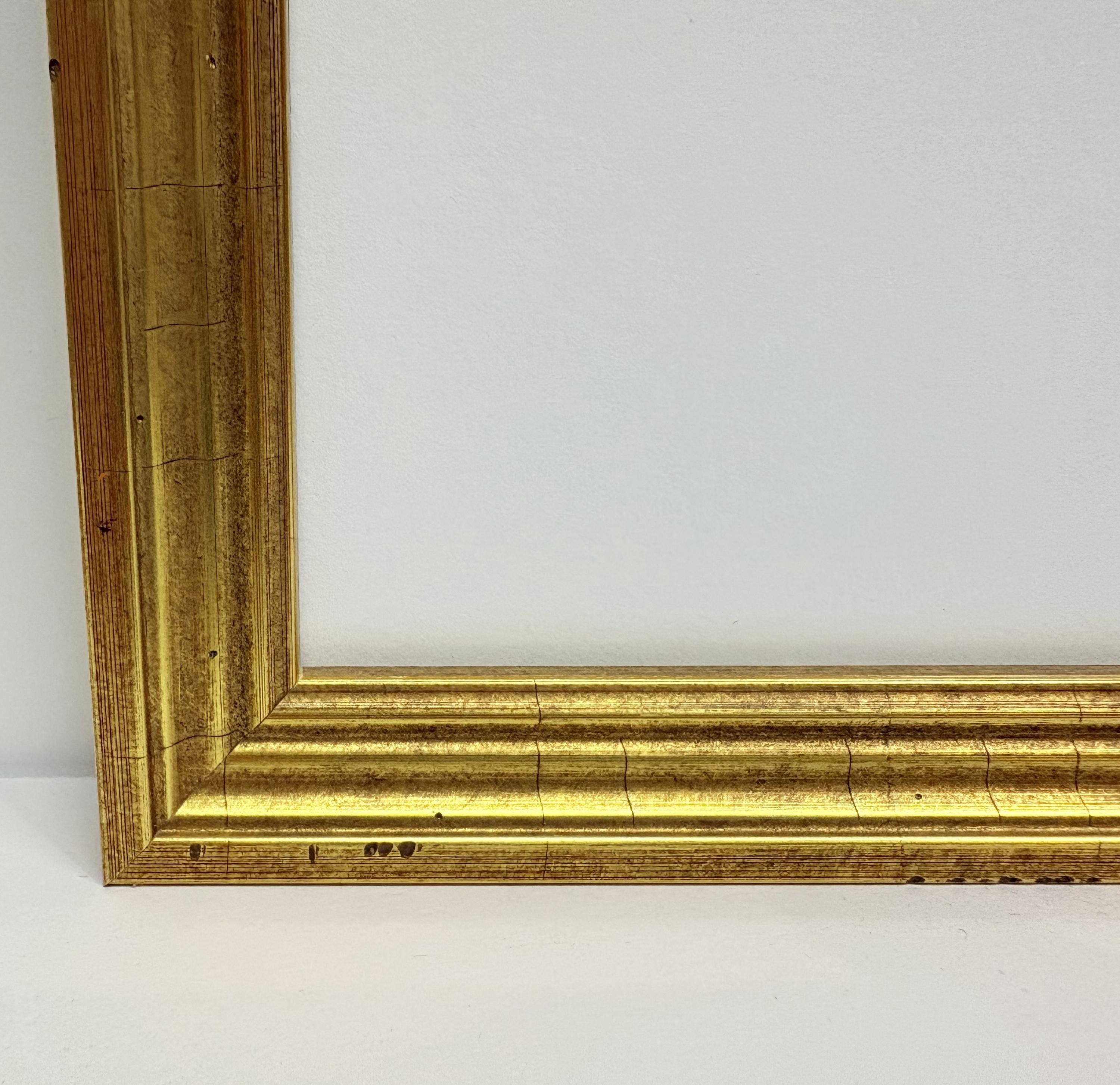 5x7 Distressed Gold, Solid Wood Picture Frame
